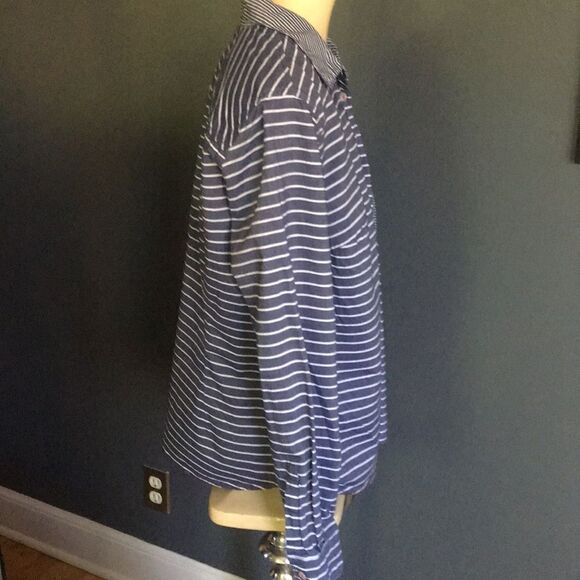 Nexx navy/white stripe button front shirt, medium - Picture 6 of 8